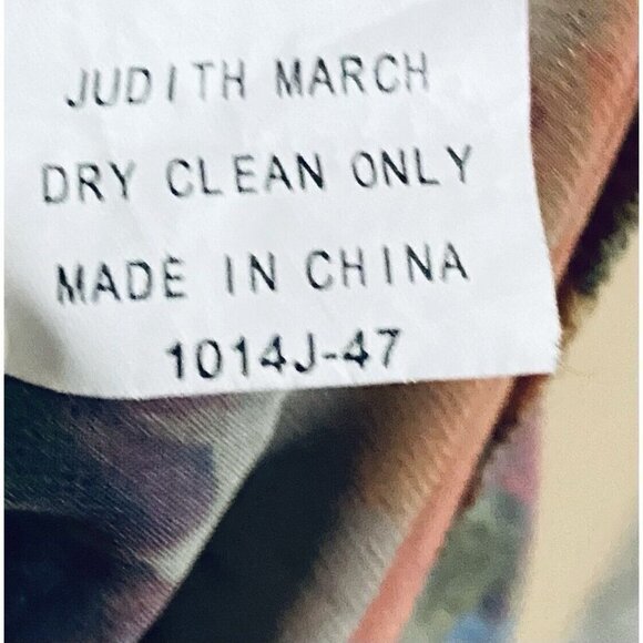 Judith March Womens Medium Kimono Top Fringe Trim Watercolor Print Sheer Boho - Picture 8 of 8